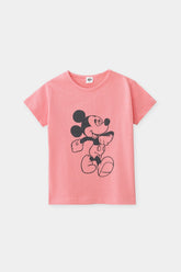 Girls Mickey Printed Soft Cotton T-Shirt