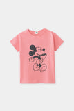 Girls Mickey Printed Soft Cotton T-Shirt