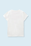 Kids Soft Cotton Printed White T-Shirt