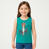 Girls Graphic Printed Vest
